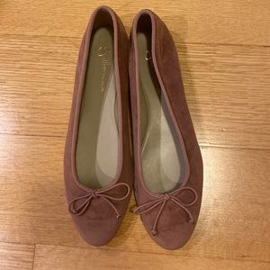 Guilhermina Pink Suede Ballet Flats